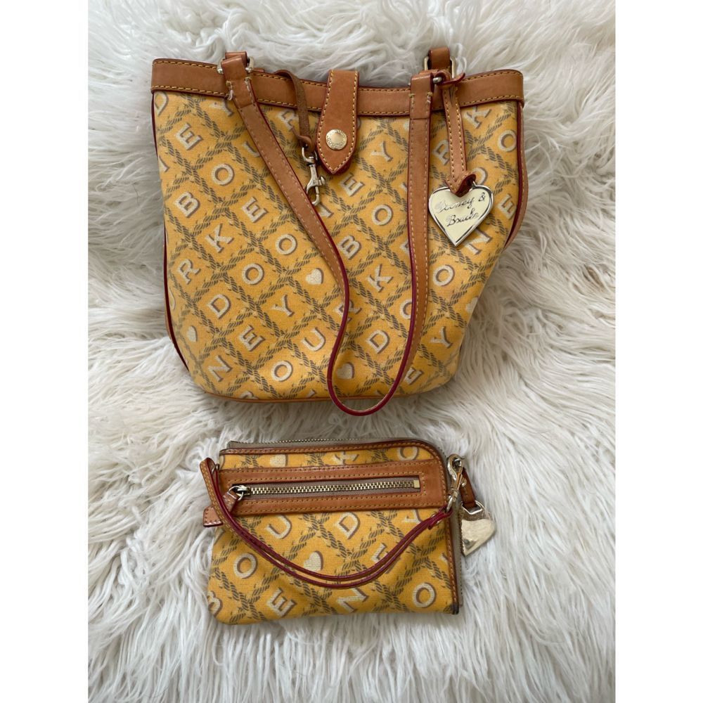 Dooney Bourke Vintage Crossword Vachet Bag and Wallet